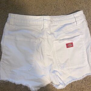 White ripped denim DICKIES shorts
